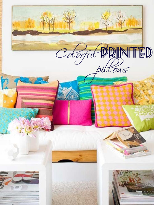 colorful pillows