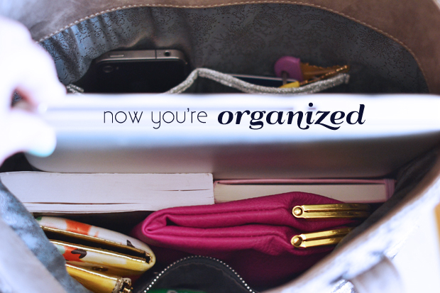 how to organize your purse