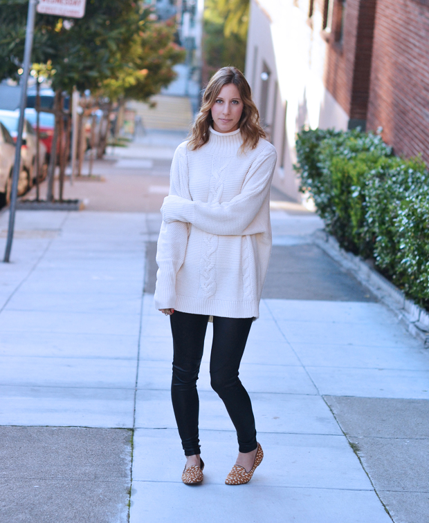 sweaters to wear with leather leggings