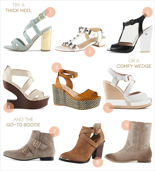 comfortable heeled shoes