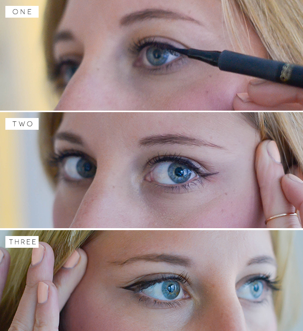 winged eyeliner step by step