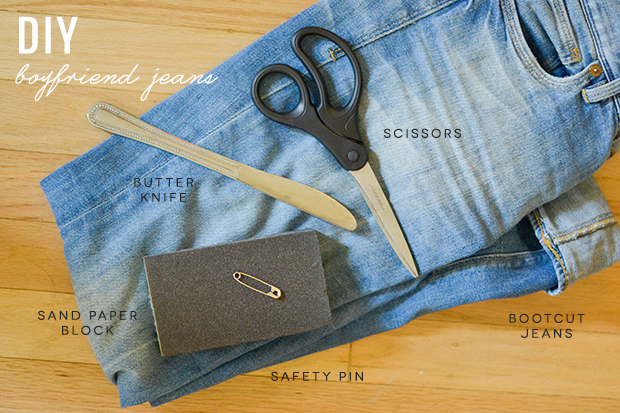 diy ripped boyfriend jeans