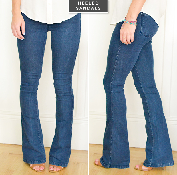 heels with flare jeans