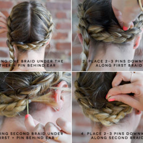 milkmaid braids braid braided hairstyle summer fine short hair blunt mastering knot hairstyles bob half side