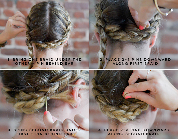 Milkmaid Braids for Short or Fine Hair