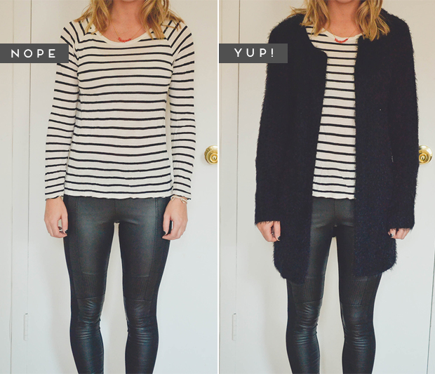 How to wear leggings and a sweater together without looking too