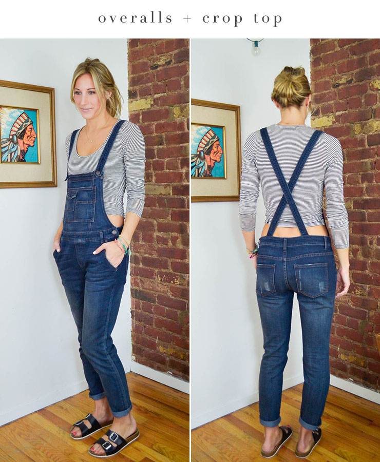 tops to wear with overalls
