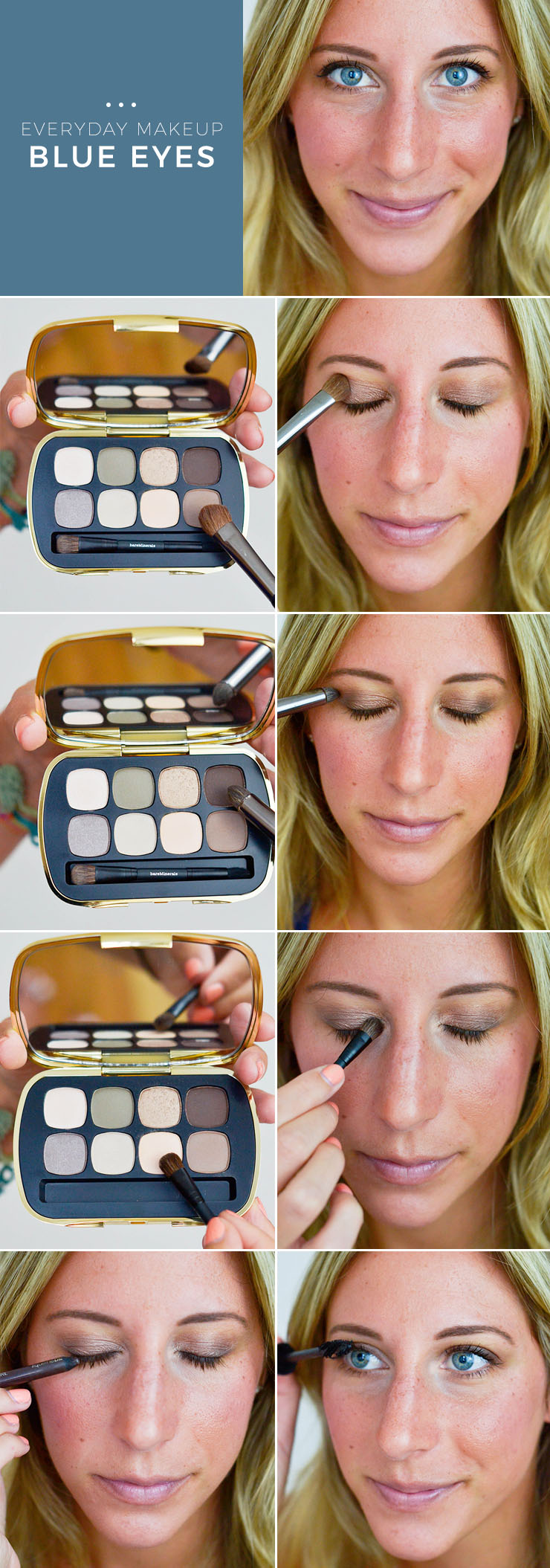 how to apply eye makeup for blue eyes