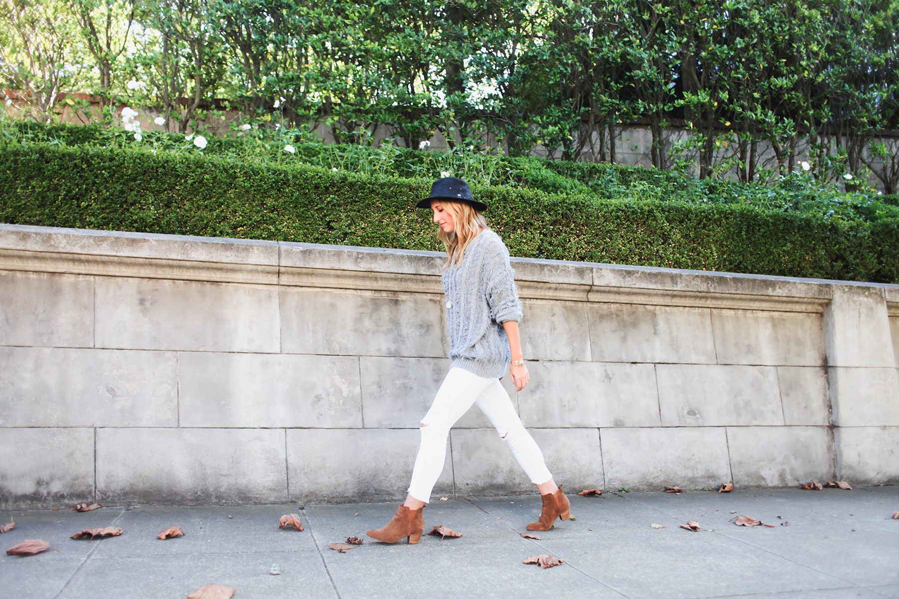 white jeans in fall