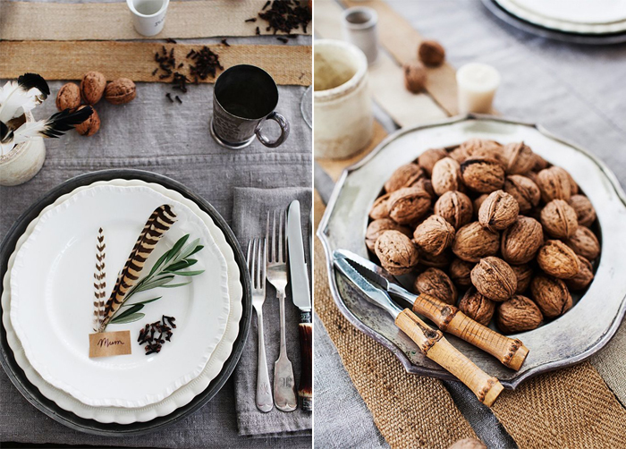 rustic Thanksgiving tablescape