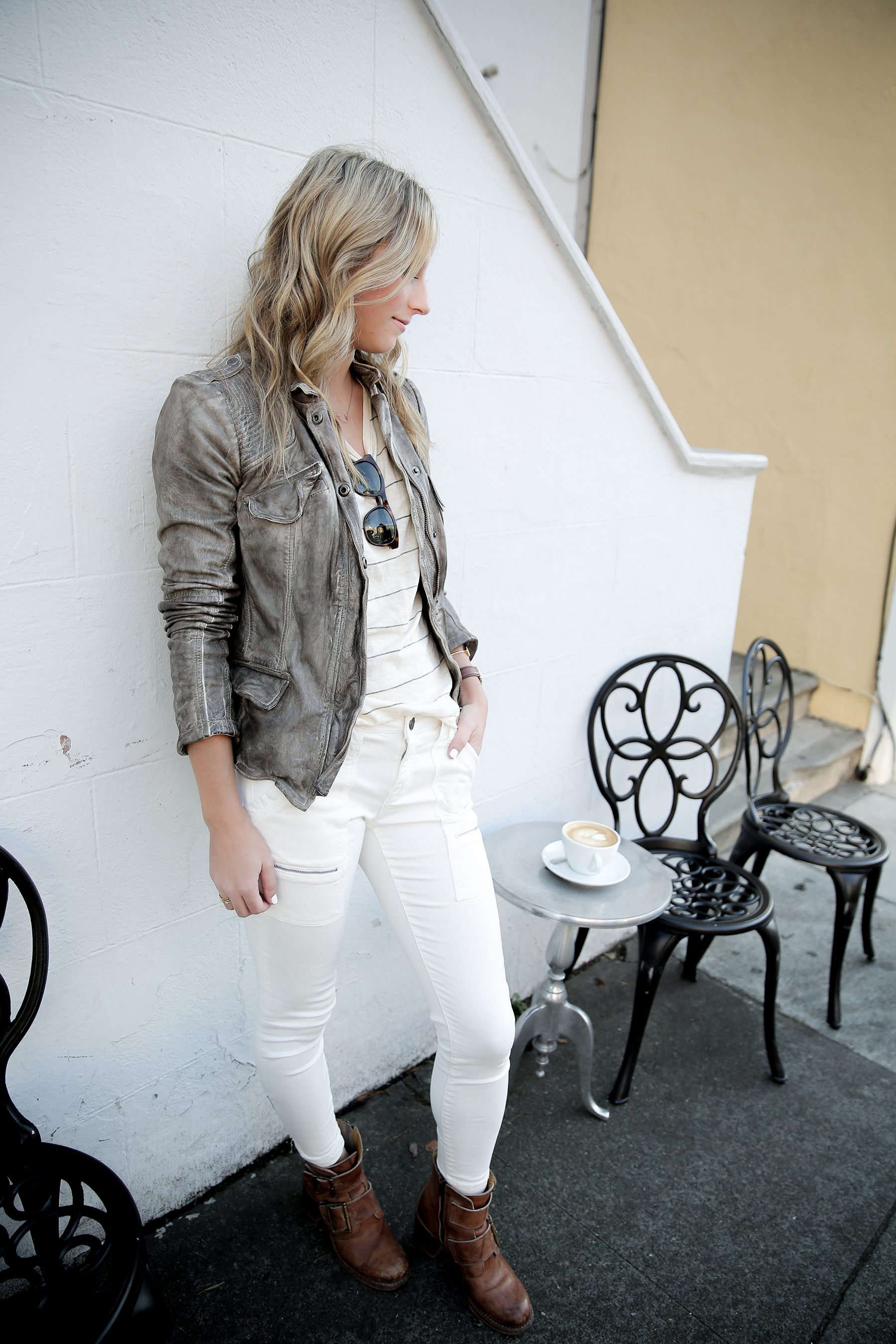 white jeans fall leather2