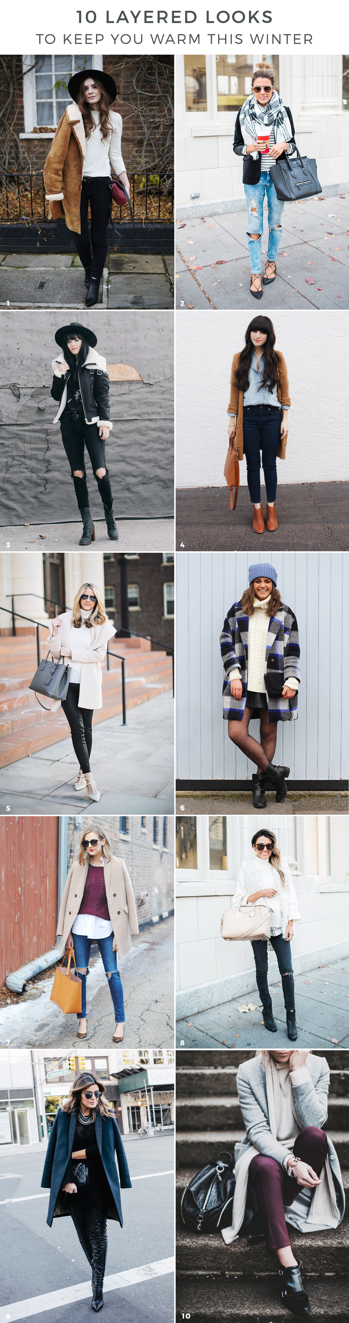 winter outfits, winter outfit ideas, layered looks, coats and jackets, roundup via Advicefroma20Something.com