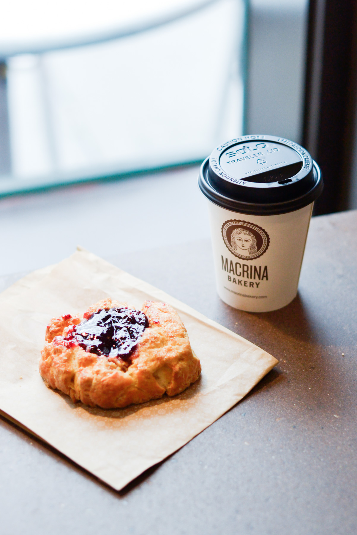 Macrina Bakery coffee and biscuit in Seattle