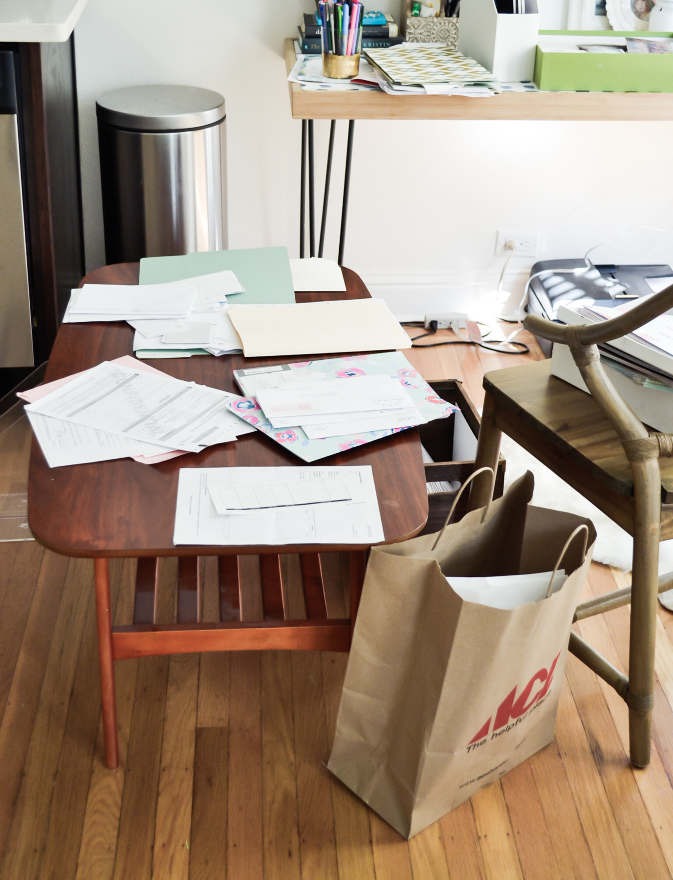 process of organizing paperwork with TaskRabbit