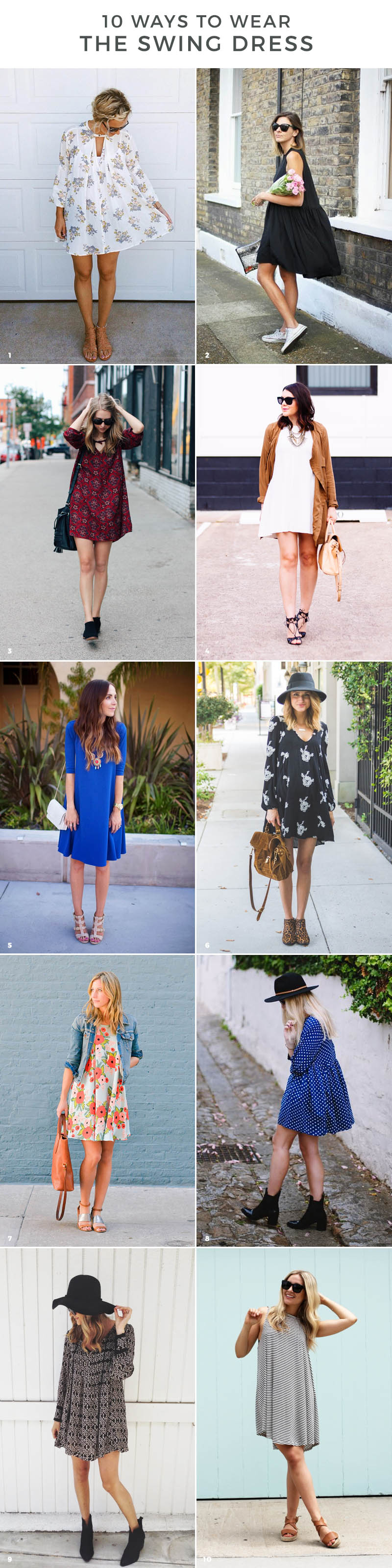 swing dress outfit ideas for spring 2016