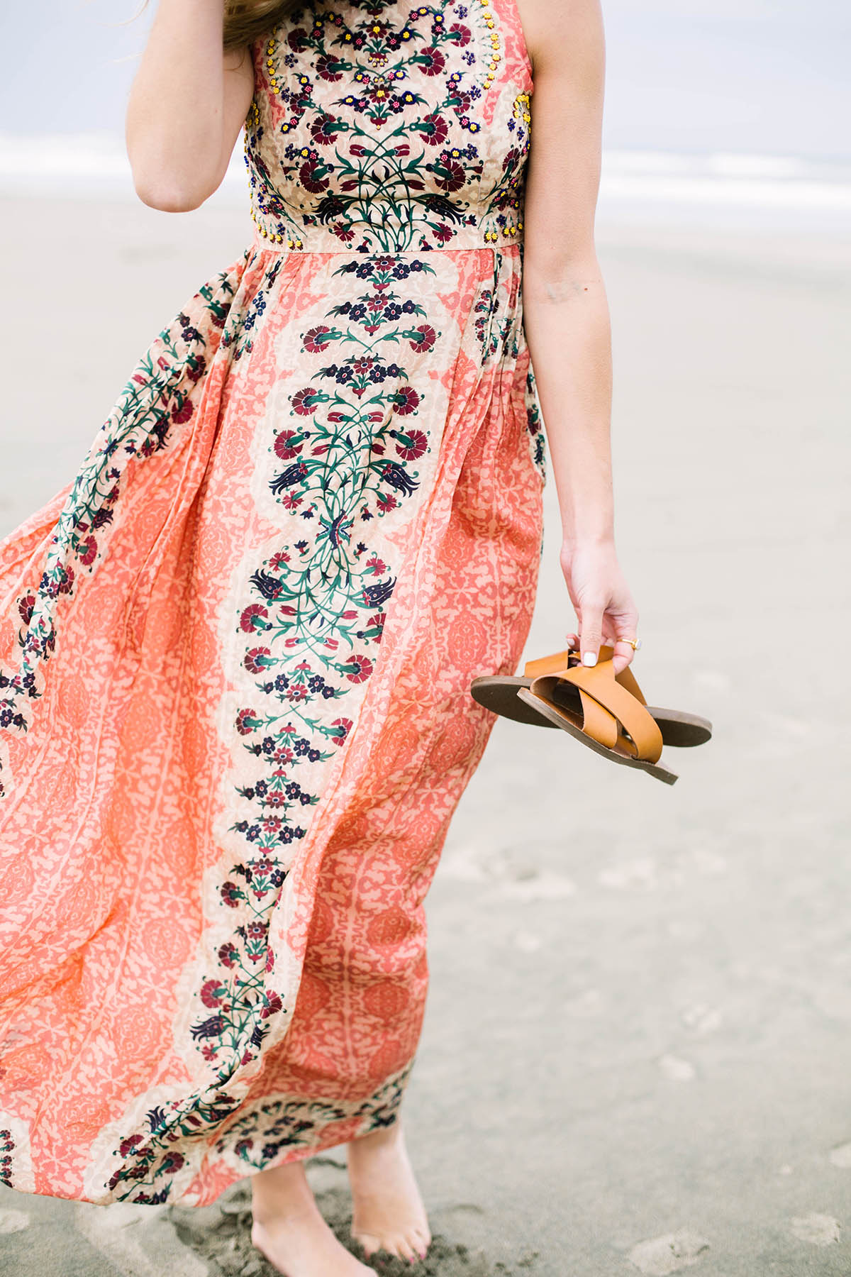 Anthropologie Botanique Maxi Dress for beach formal wedding