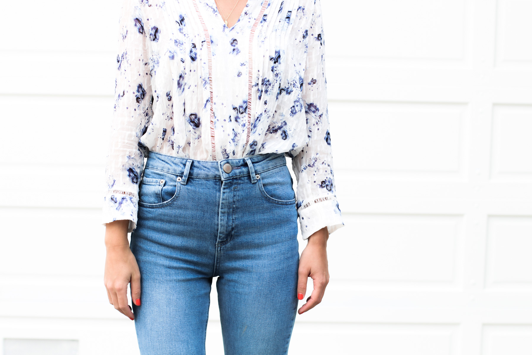 asos mom jeans and rebecca taylor floral print top