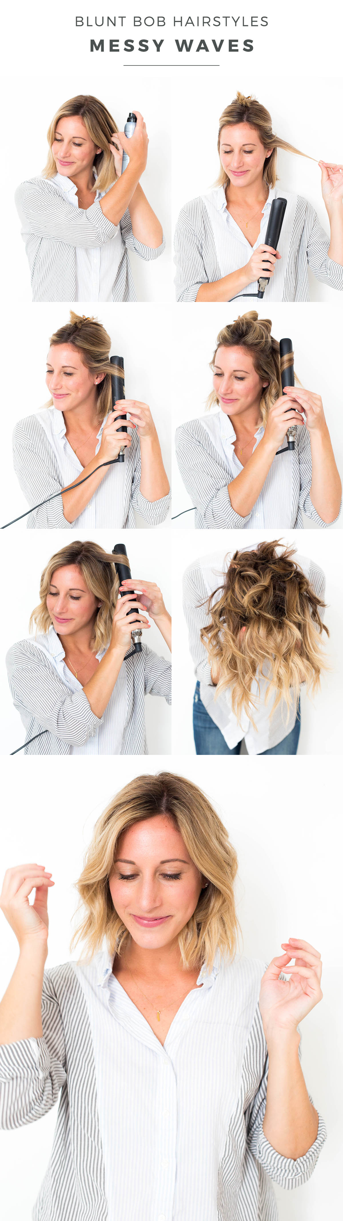 How to curl outlet bob with flat iron