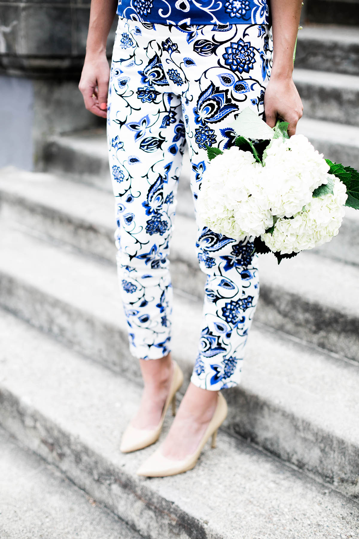 paisley print pants from Draper James in Oak Hill Vine print