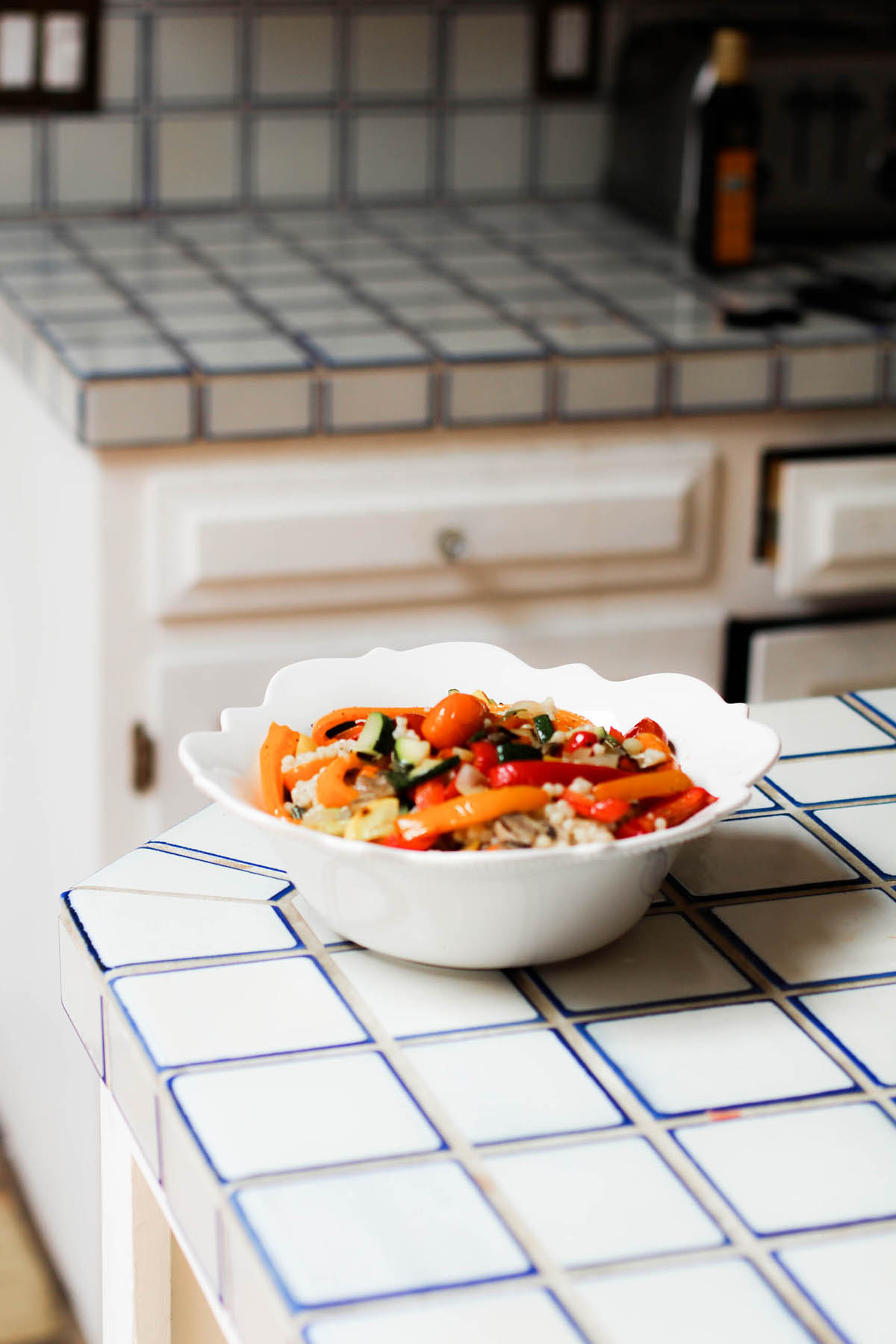 Israeli couscous with roasted veggies