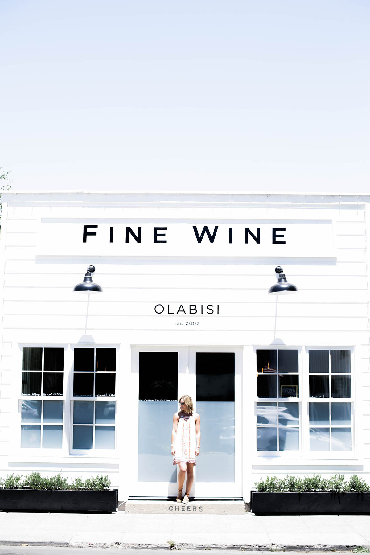 wine tasting outfit Urban Outfitters Ecote T-back dress at Olabisi tasting room Calistoga