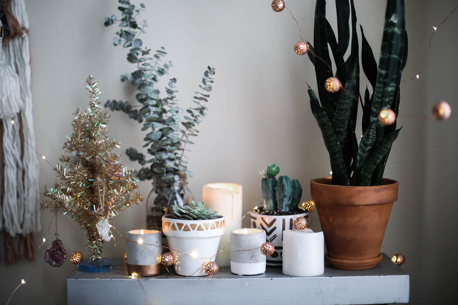 cozy bohemian holiday decorations with Urban Outfitters home