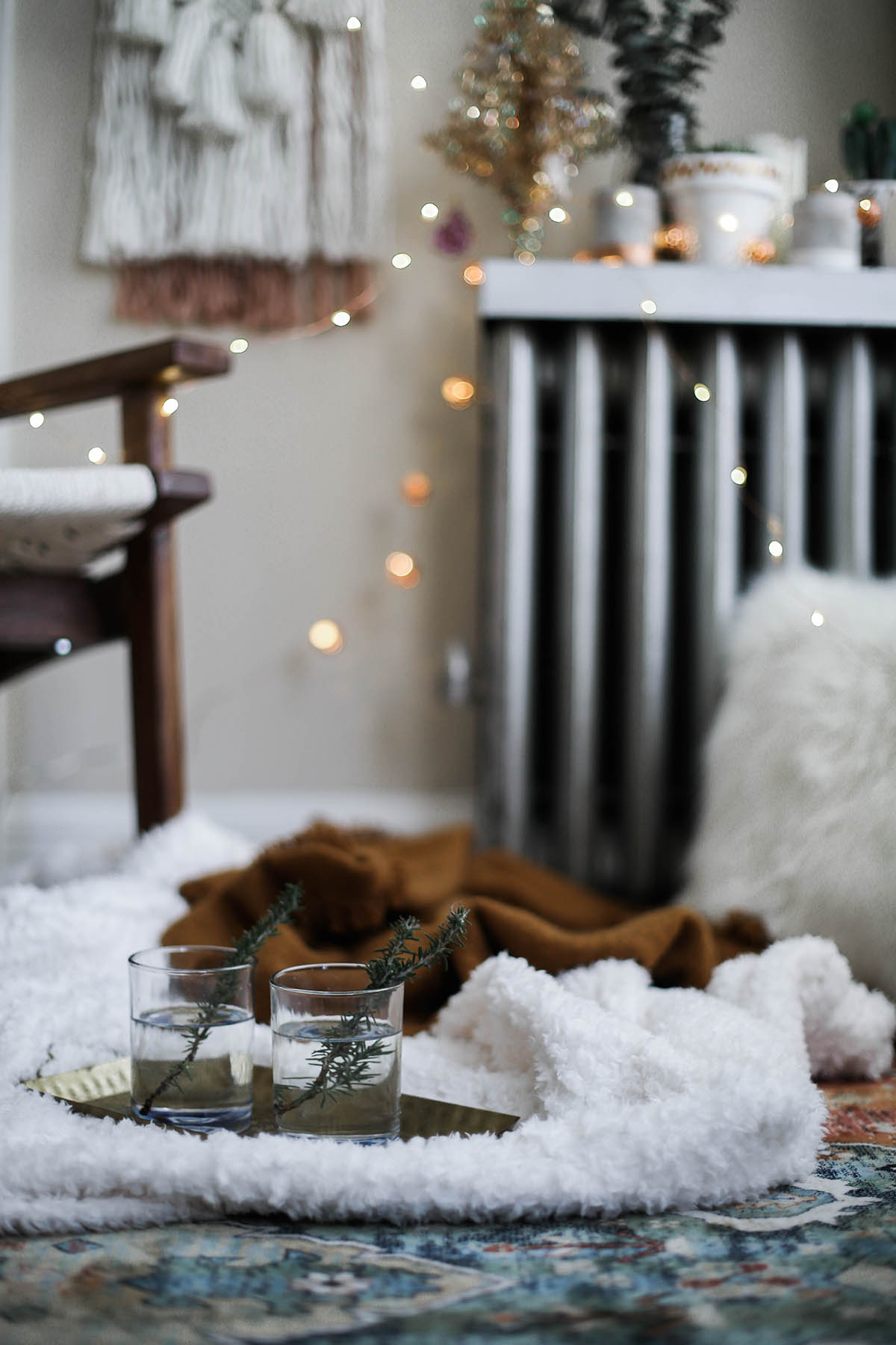 cozy bohemian holiday decorations with Urban Outfitters home