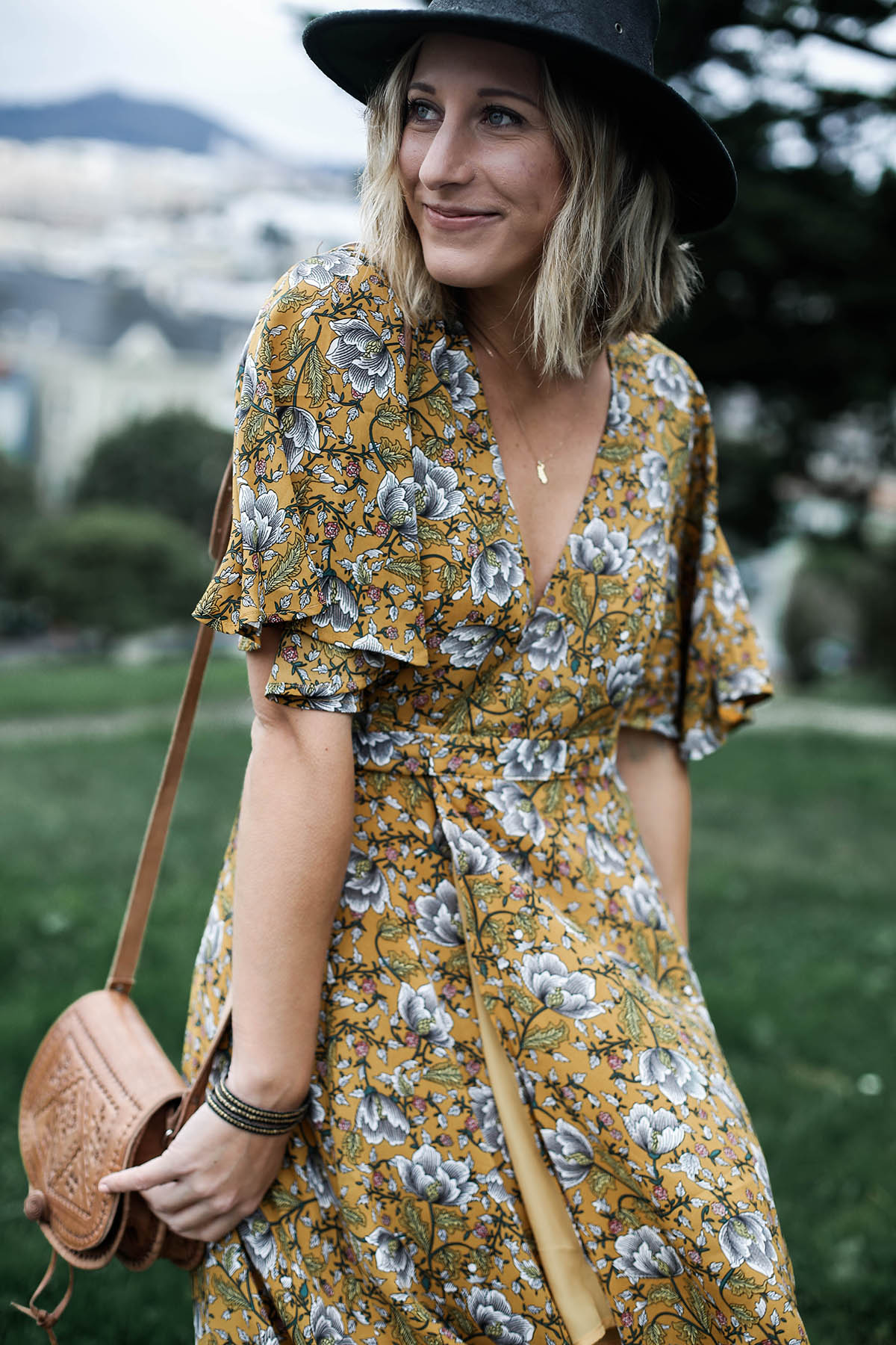 azalea fall floral maxi dress