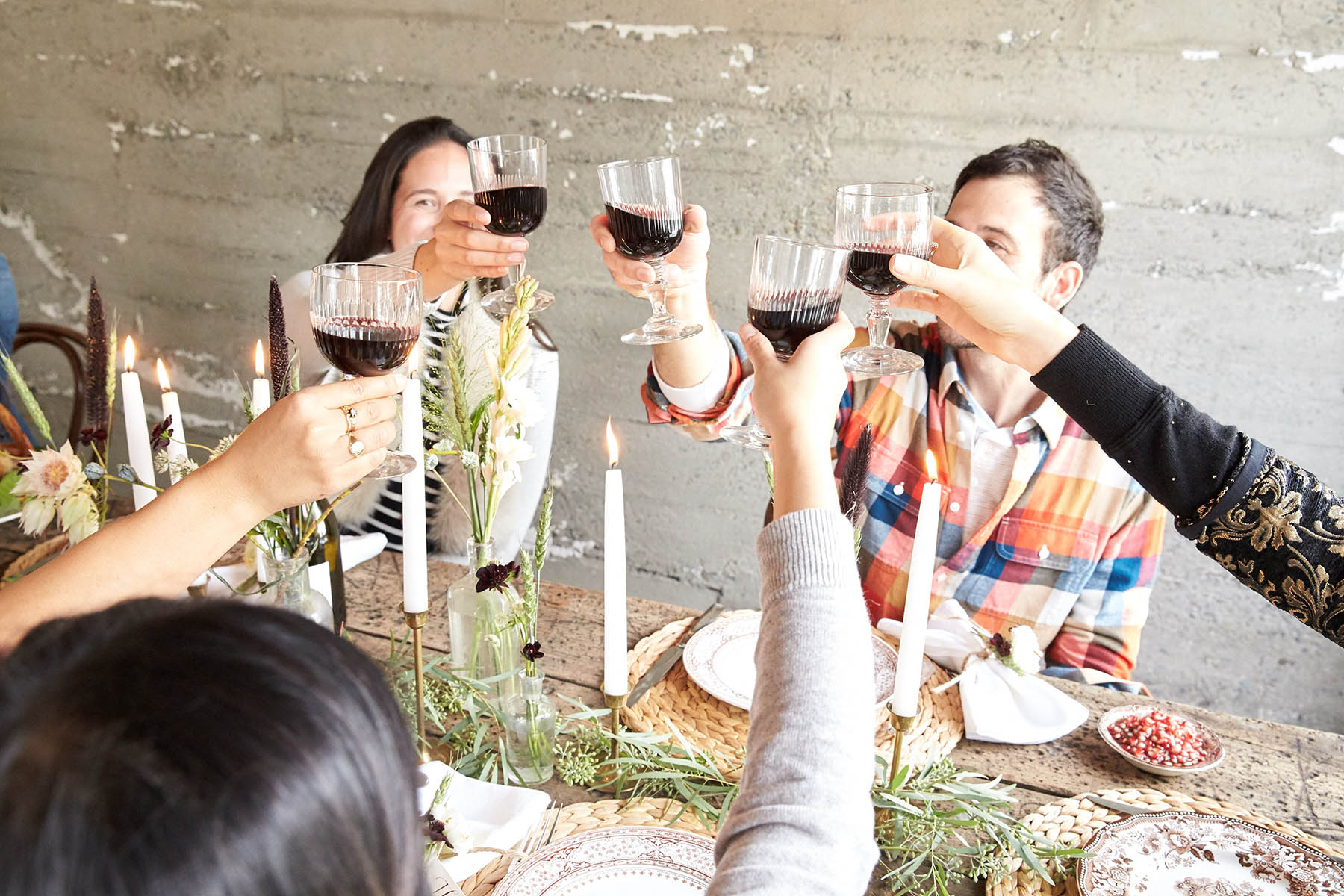 friendsgiving wine cheers