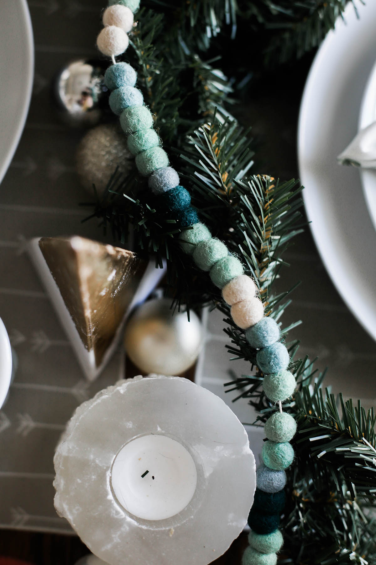 earthy holiday tablescape idea with Minted