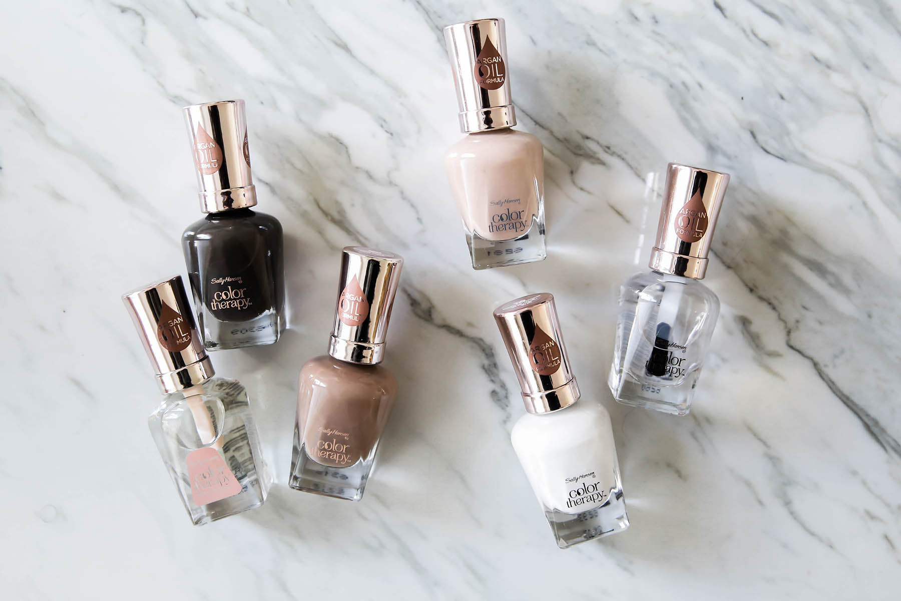 sally hansen color therapy nude nail colors