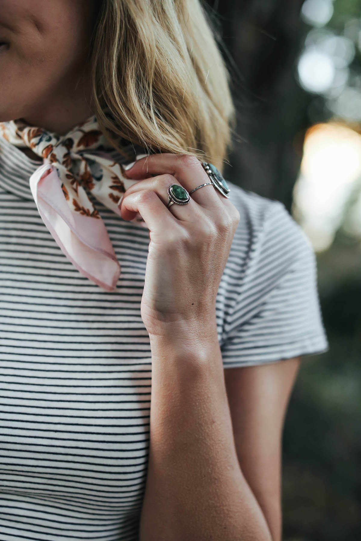 urban outfitters spring trends neck scarf and stripes