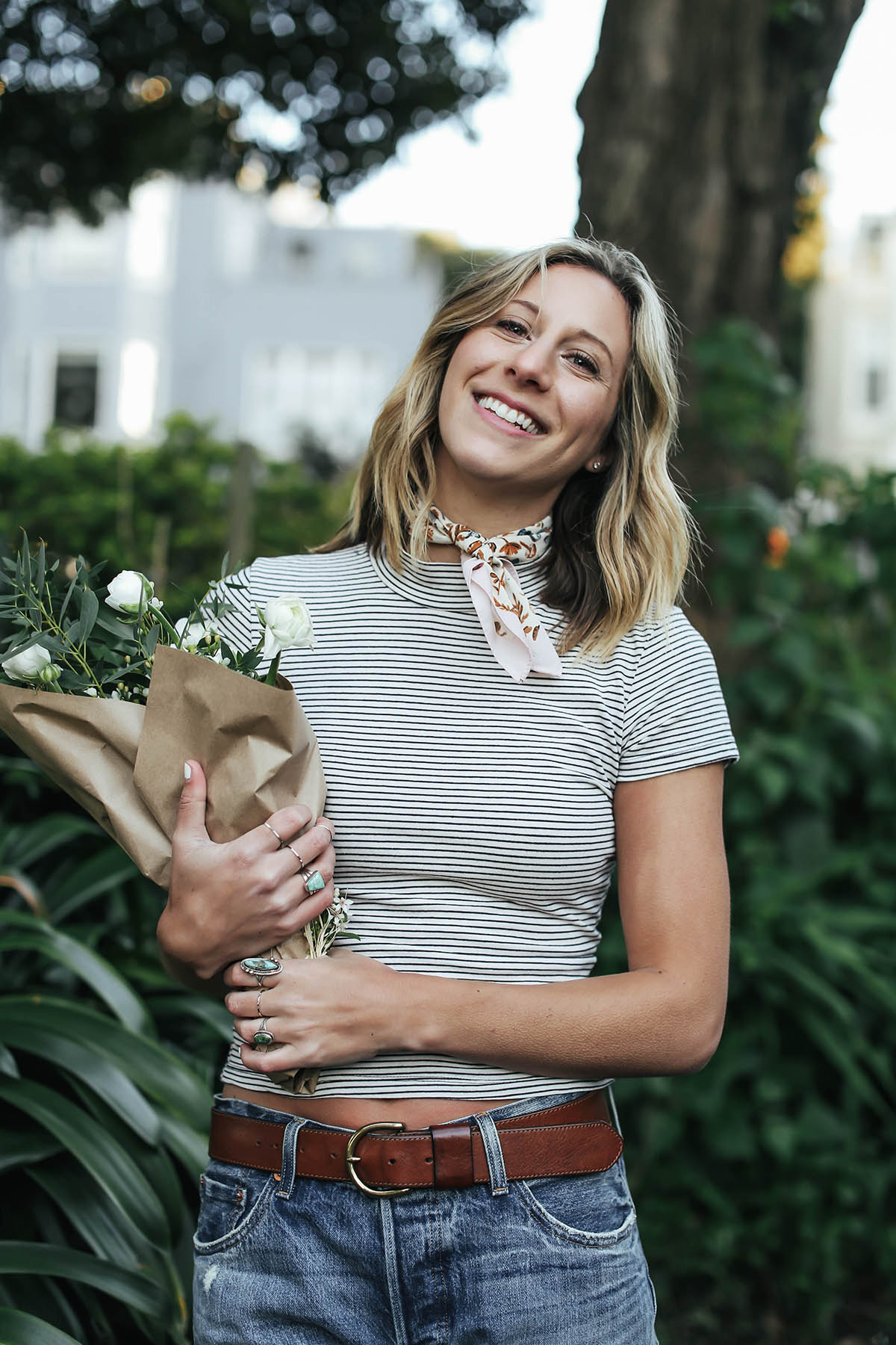 urban outfitters spring trends neck scarf and mock neck tee