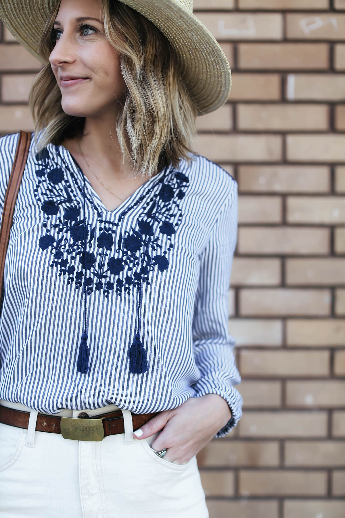 old navy embroidered nautical trend shirt and brixton hat