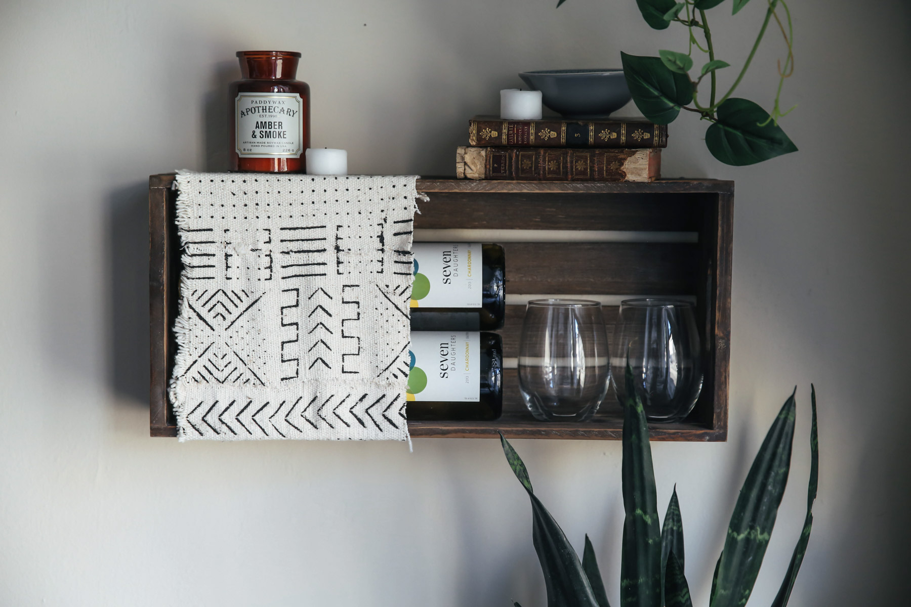 diy wine rack hanging crate