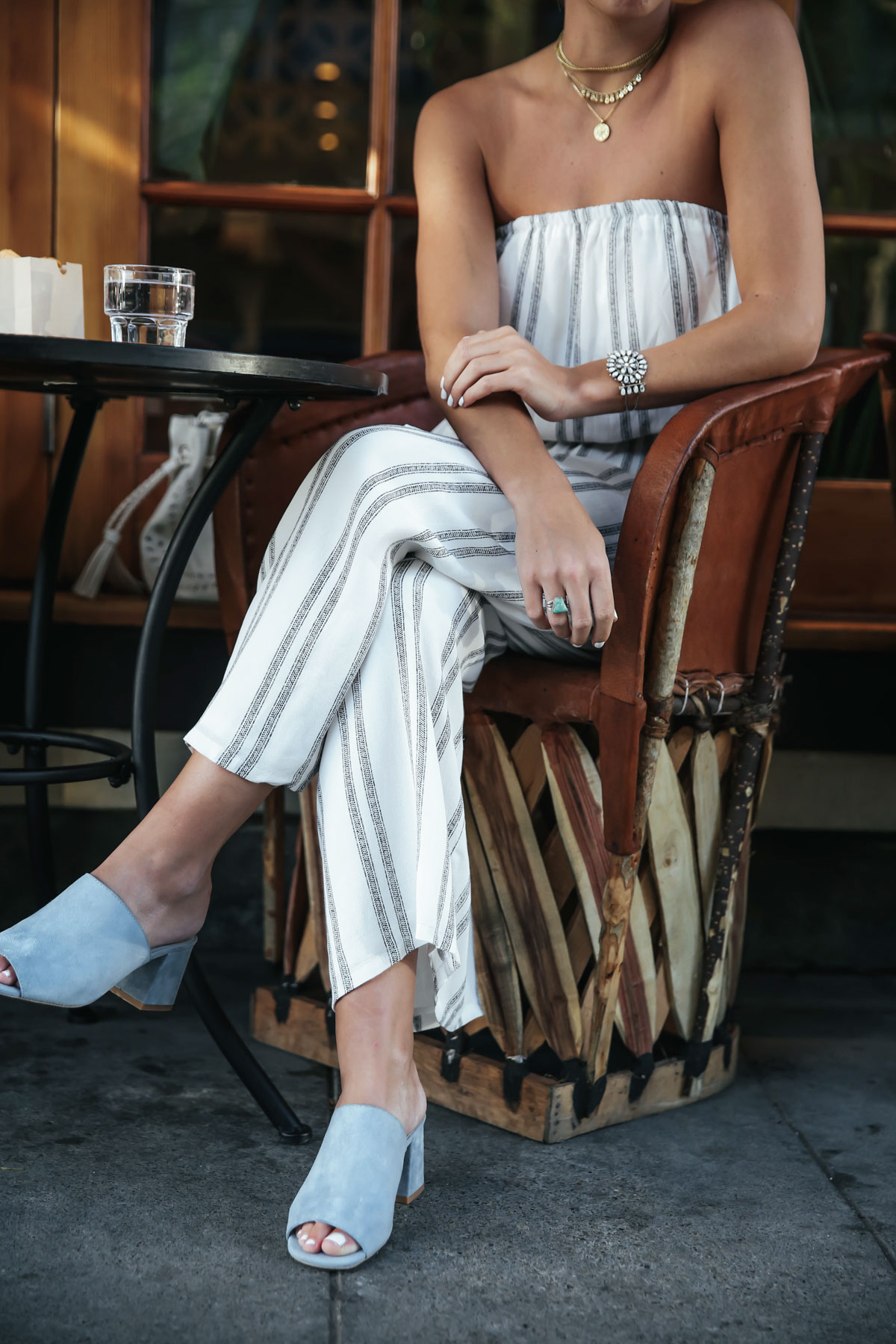 urban outfitters jumpsuit for happy hour at Flores