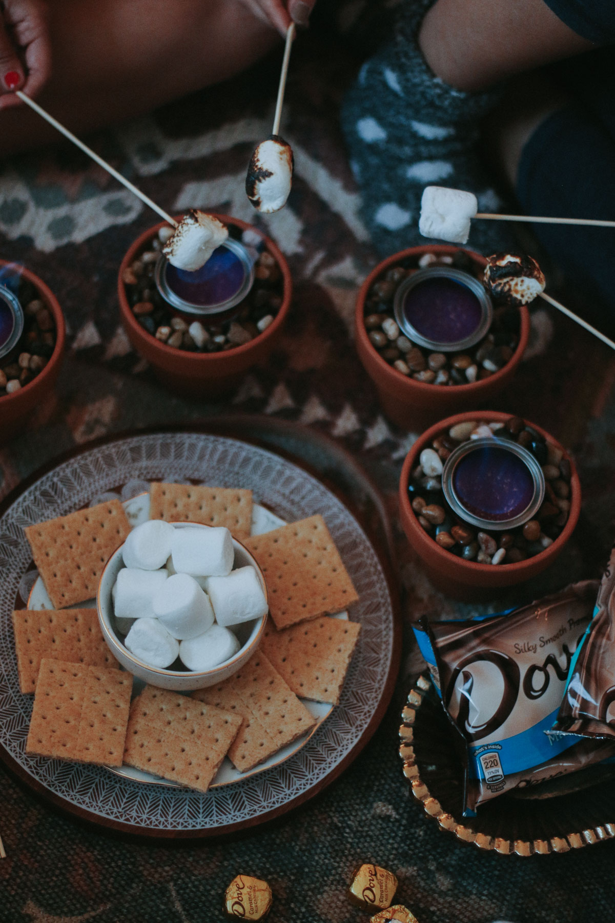 girls night in indoor s'mores