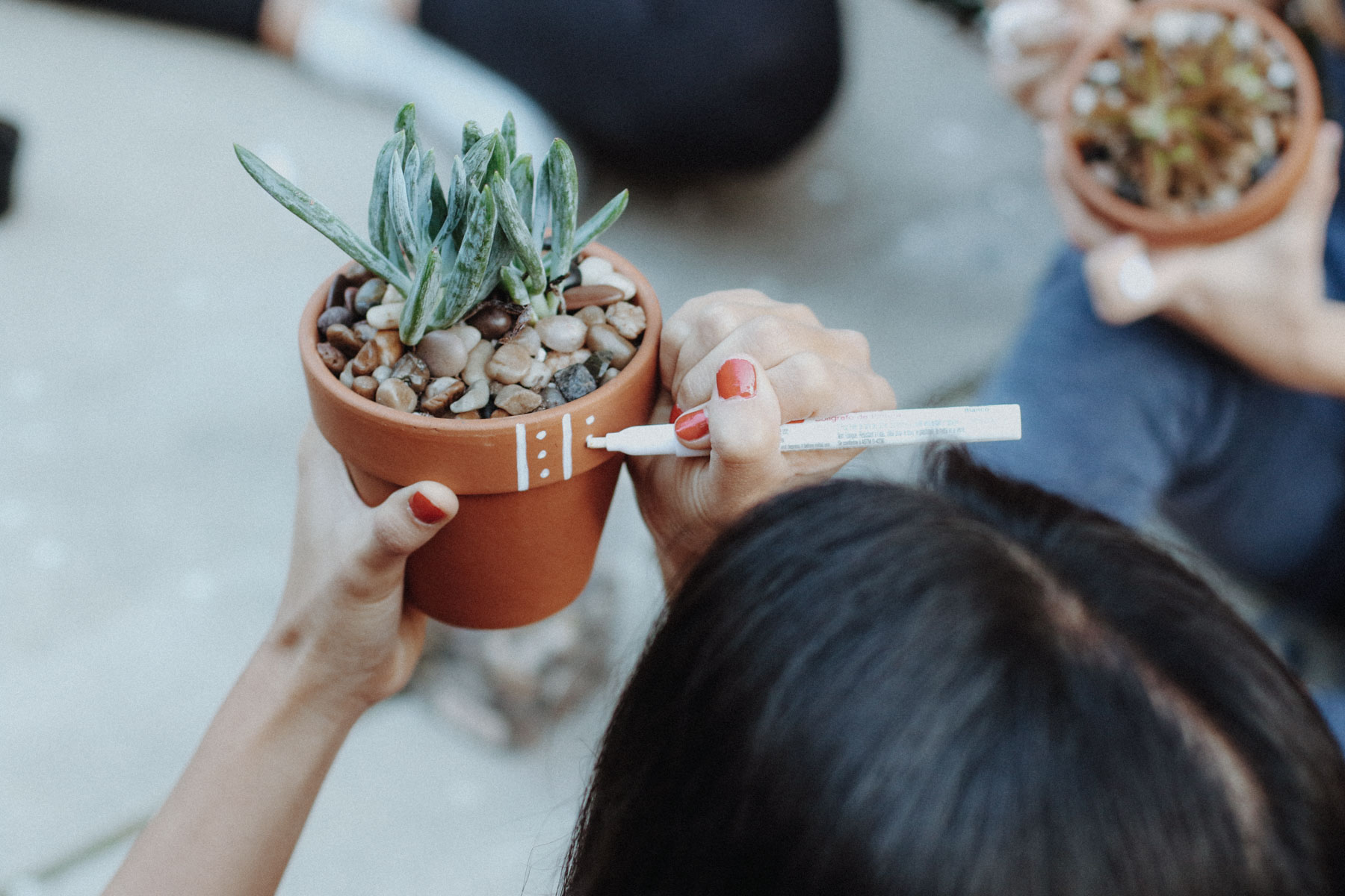 girls night in DIY succulent pots