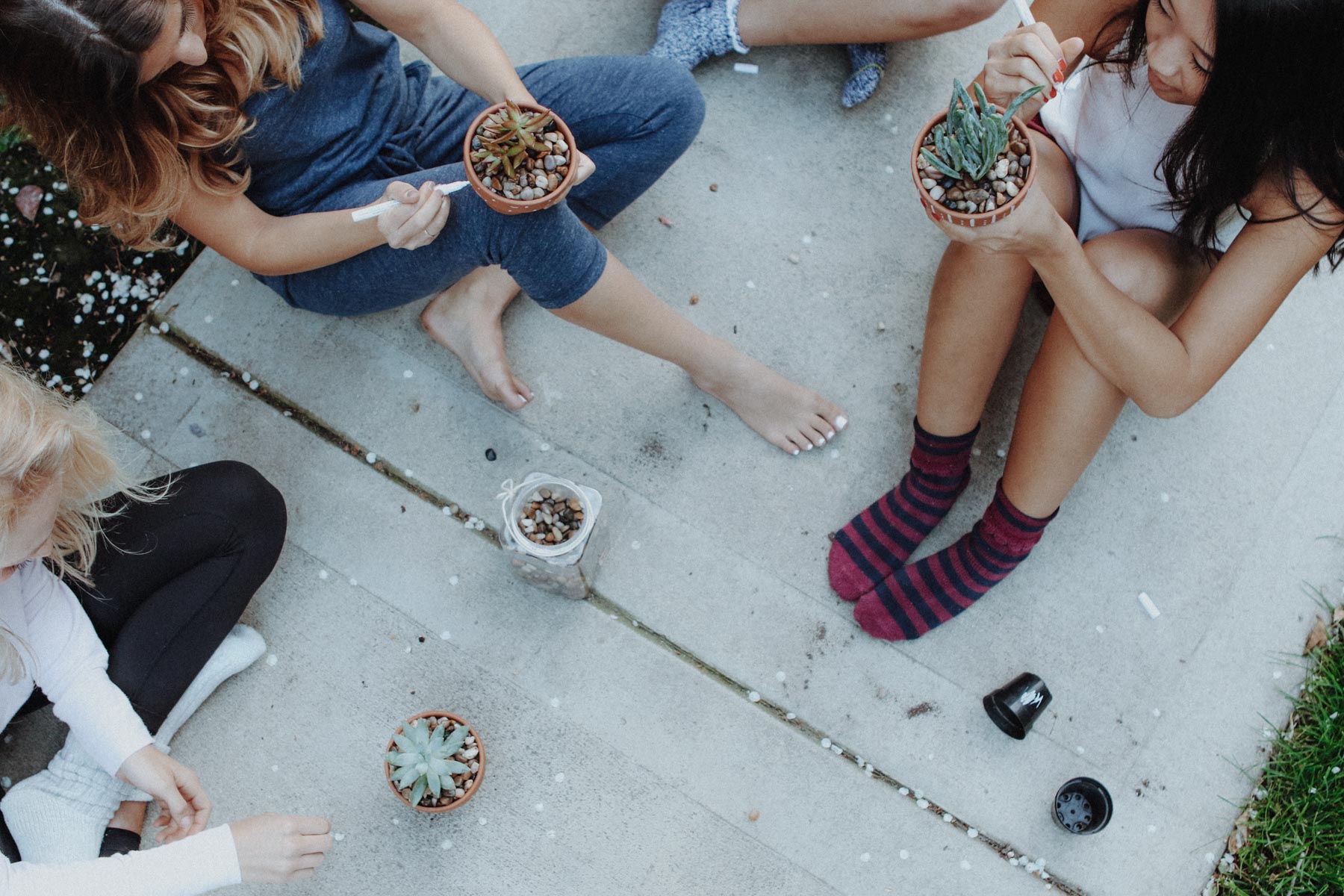 girls night in DIY succulent pots