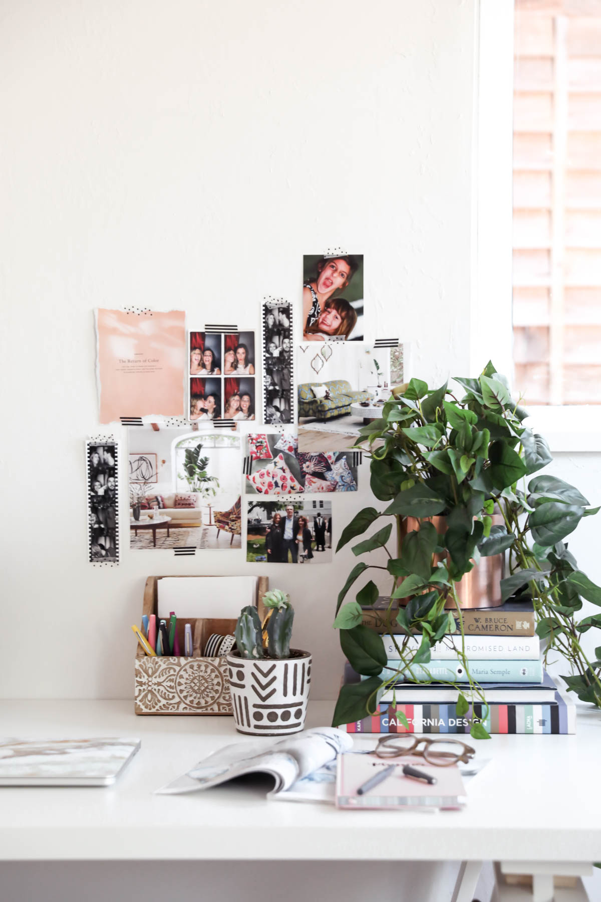 colorful desk decor ideas on white ikea desk