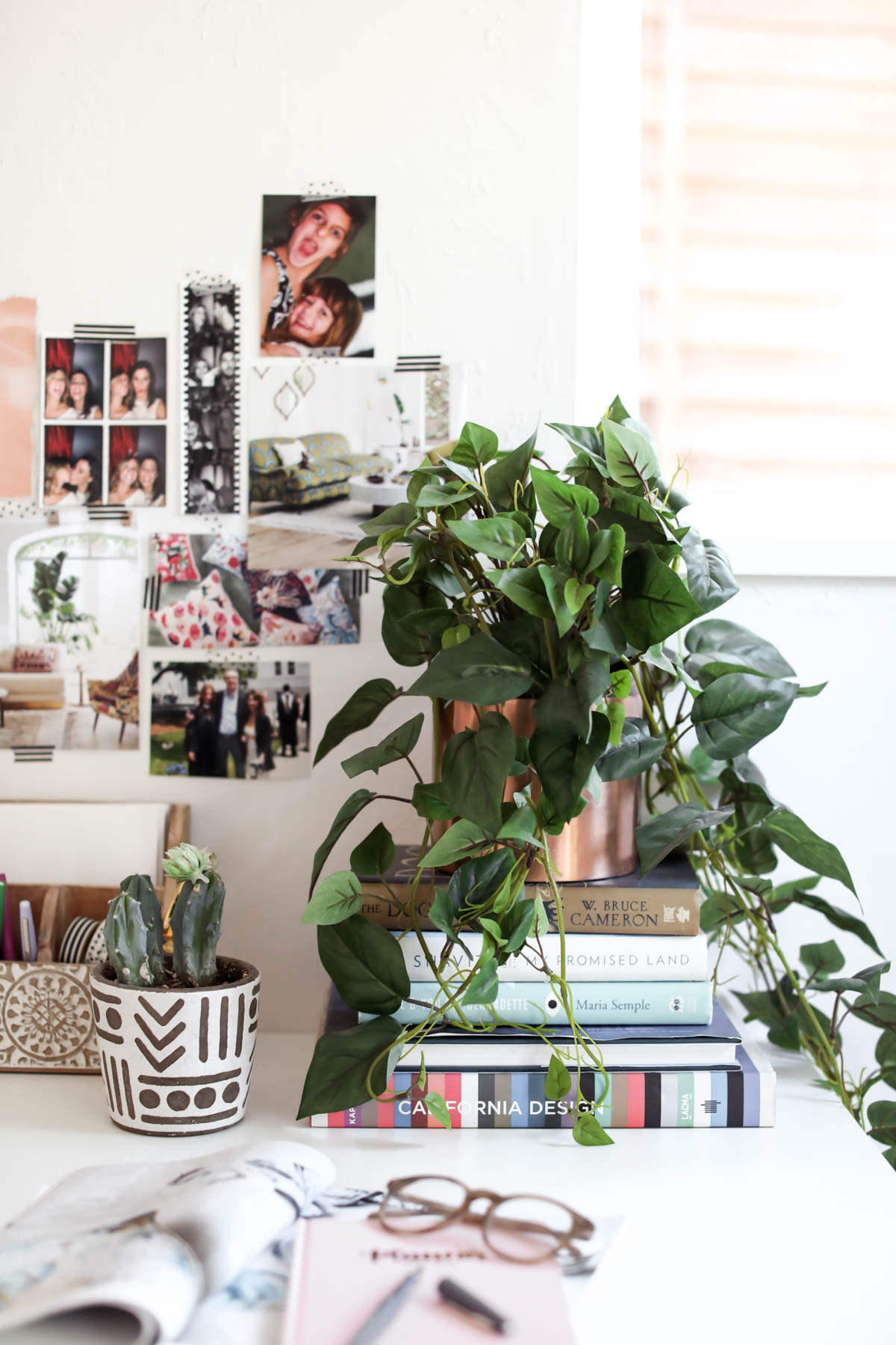 colorful desk decor ideas on white ikea desk