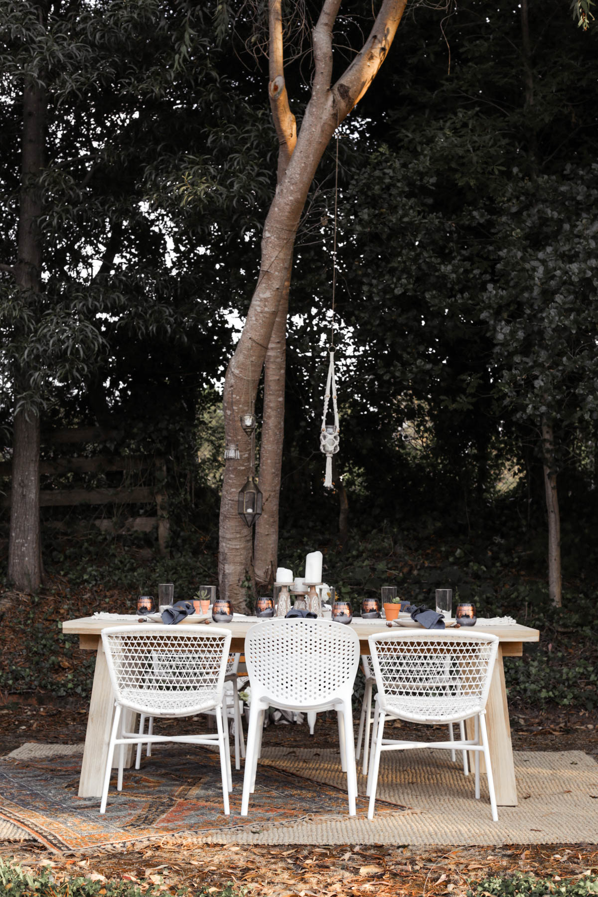 bohemian patio dining set