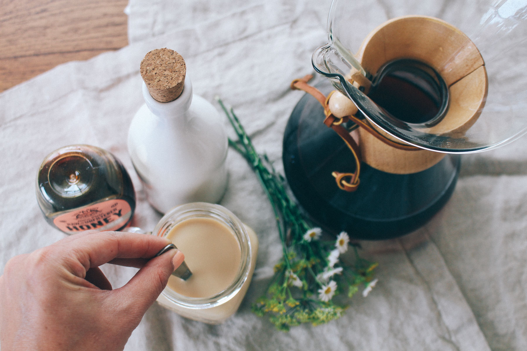 iced vanilla honey latte