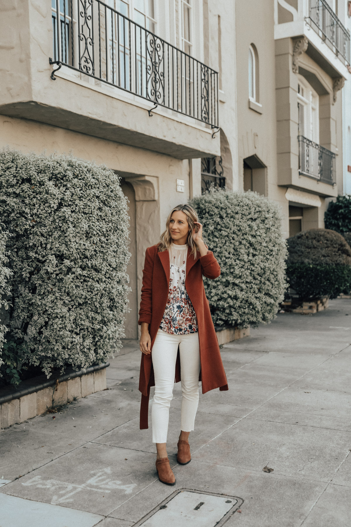 fall color trend rust & ivory outfit