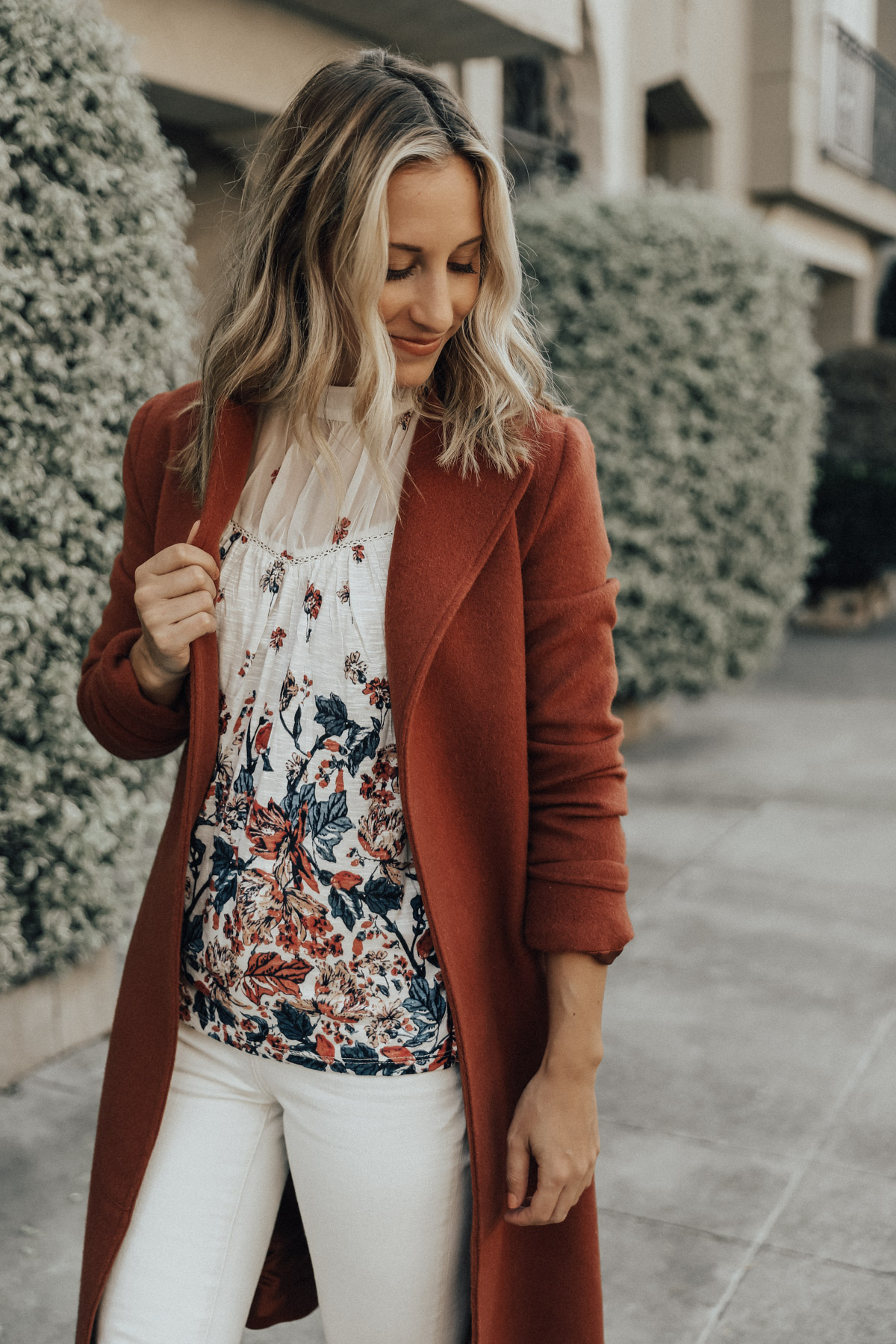 fall color trend rust & ivory outfit