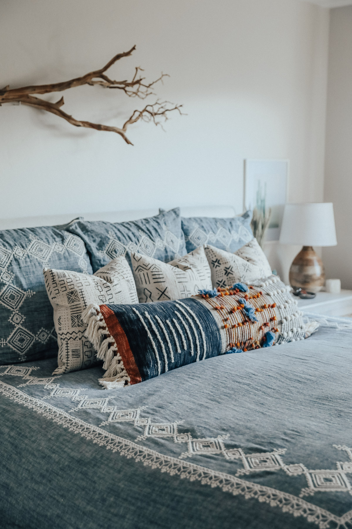 bohemian bedroom ideas with Anthropologie bedding