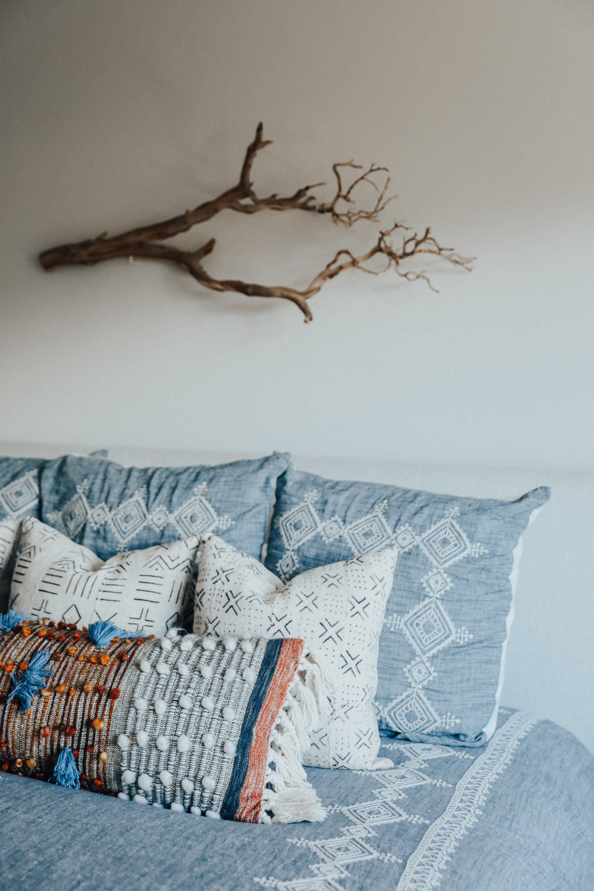 bohemian bedroom ideas with Anthropologie bedding