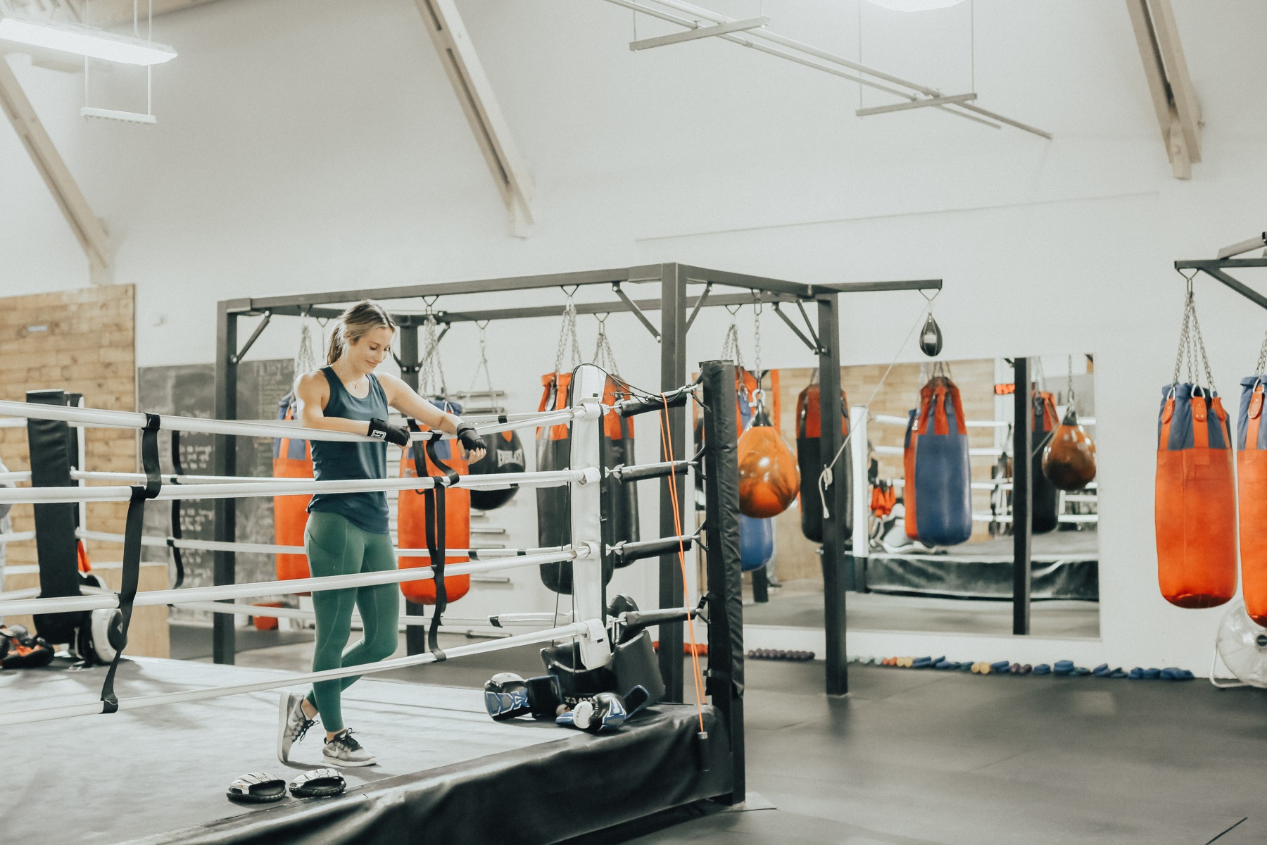 new workout class boxing in Athleta