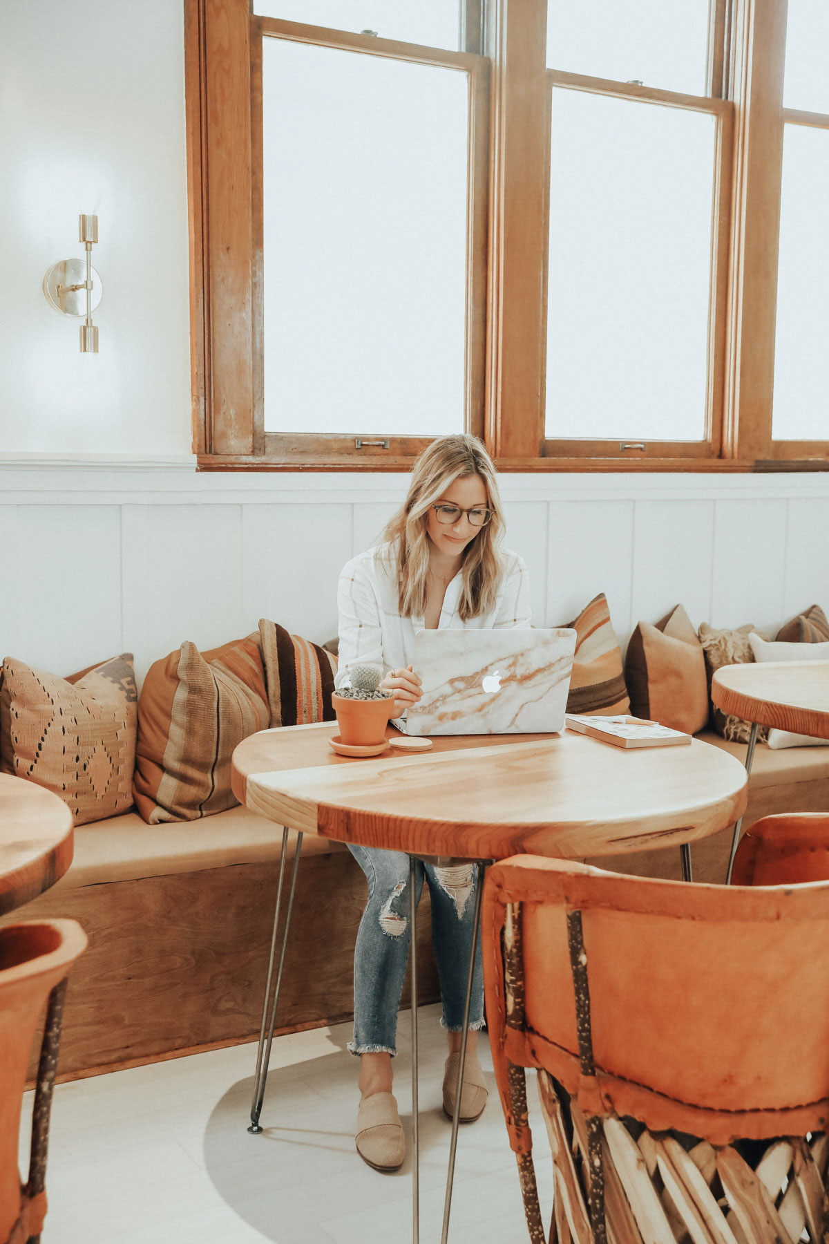 freelance blogger working at the Assembly co-working space