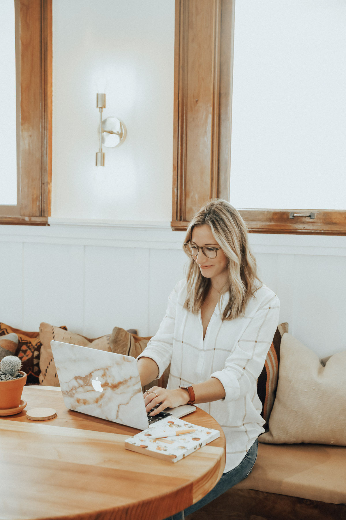 freelance blogger working at the Assembly co-working space